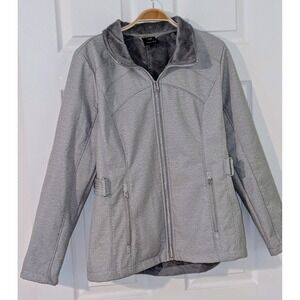 ZeroXposur Women's Gray Fleece Lined Softshell Jacket Coat Zip Up‎ Medium